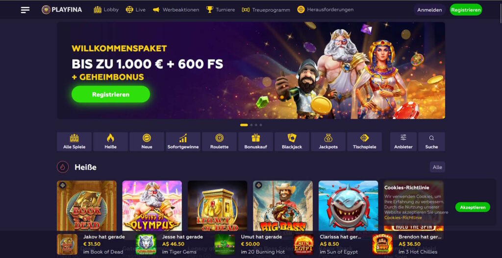 playfina casino startseite