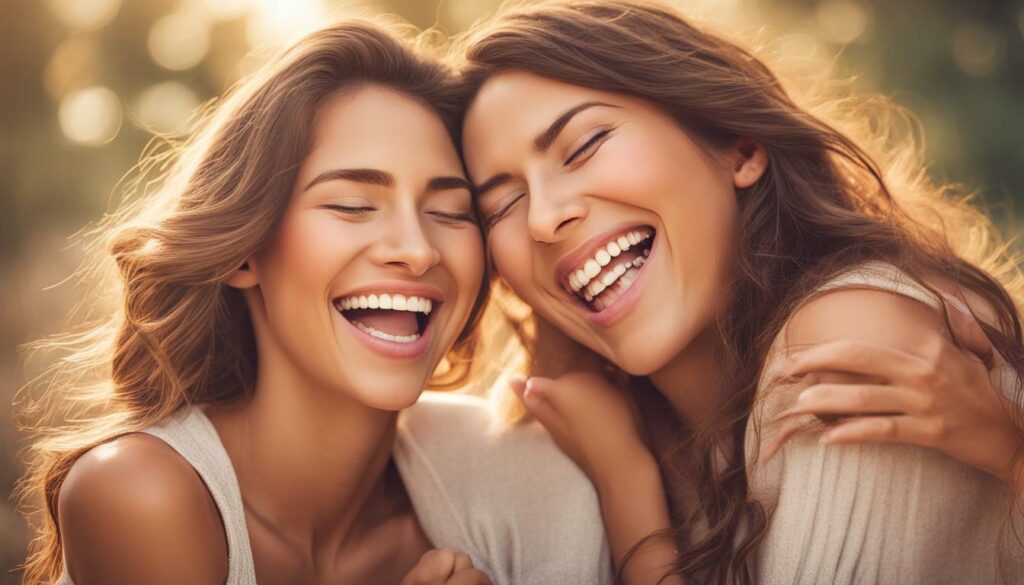 Freundinnen, die gemeinsam lachen
