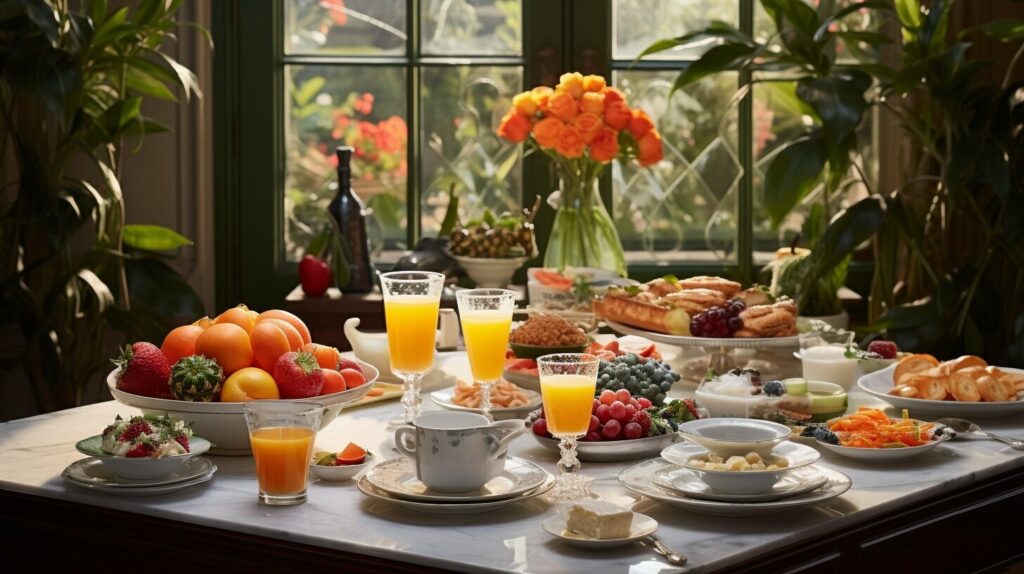 Frühstück mit Gästen