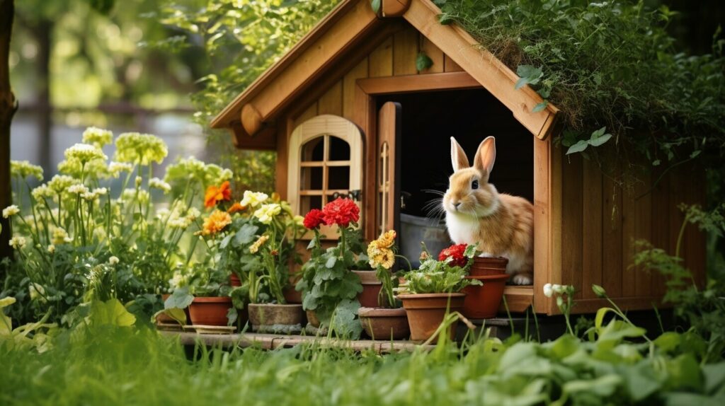 Kaninchengehege Gartenhaus