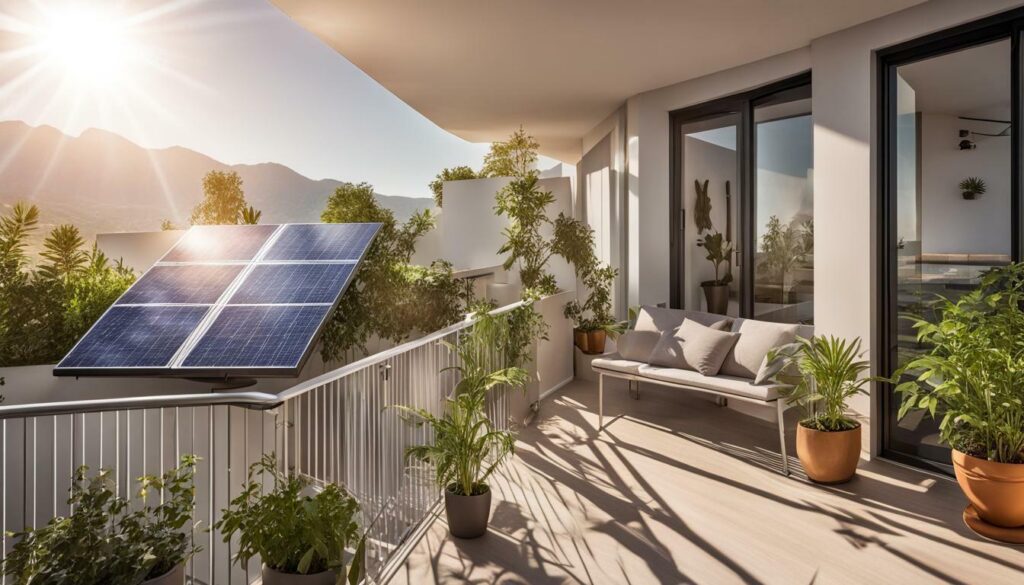 Solarenergie auf Balkon