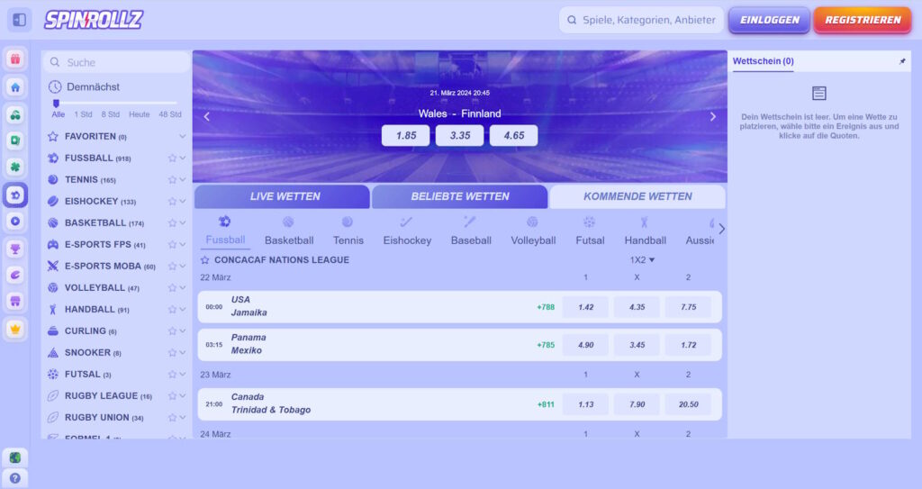 spinrollz sportwetten