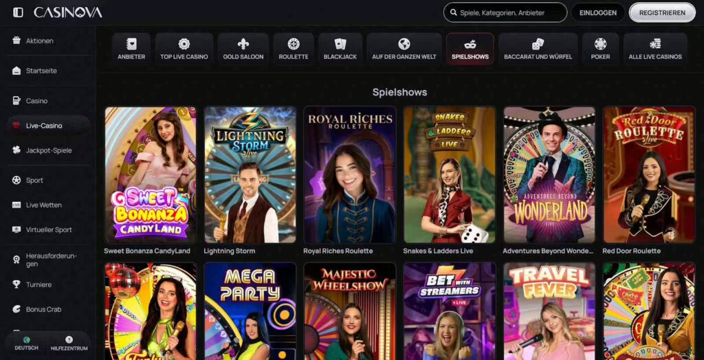 Casinova Casino Spielshows