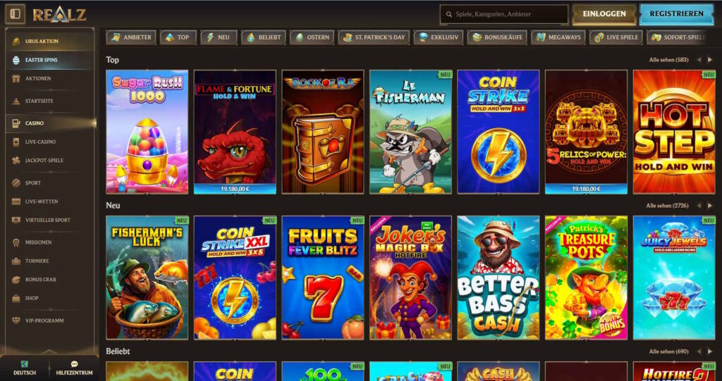 Reals Casino Spielautomaten