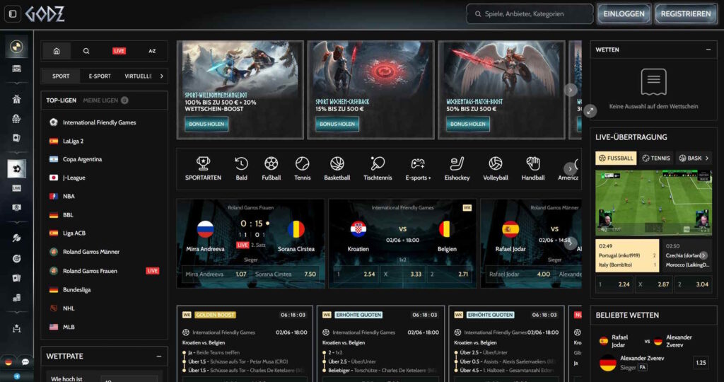 Godz Casino Sportwetten