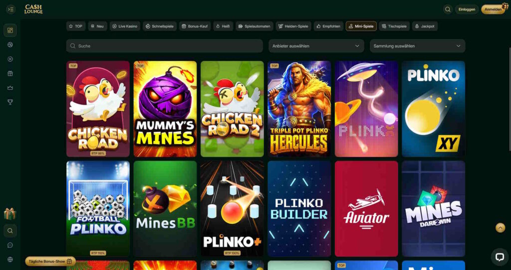 CashLounge Minispiele