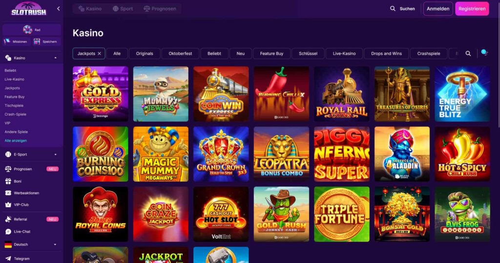 Slotrush Jackpots